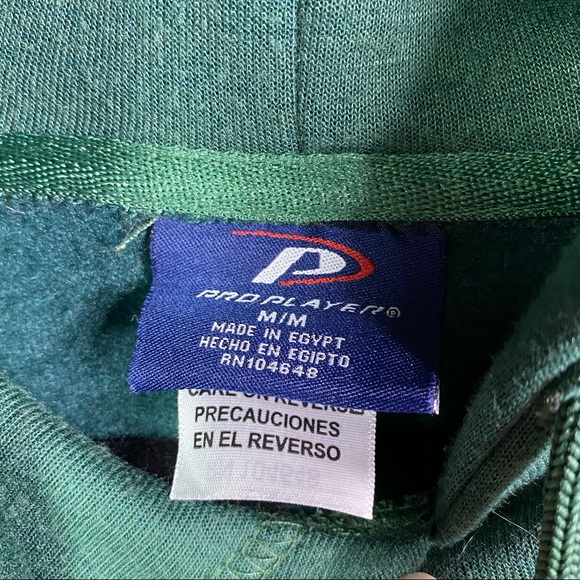 Vintage Y2K Baylor Bears Collegiate Hoodie Sweater Medium Green Yellow - Picture 7 of 9